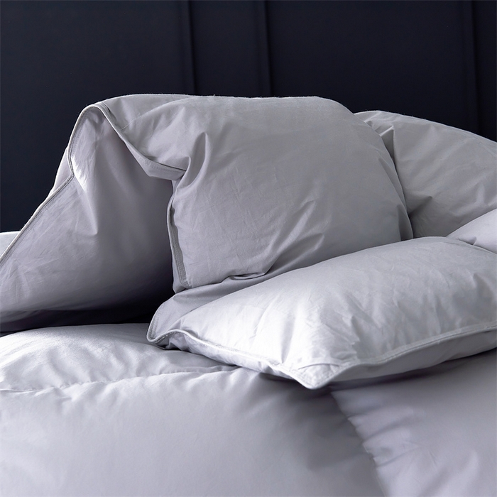 91家纺网 家纺一手货源 找家纺 呆头鹅羽绒工厂店 2025新款全棉羽丝绒标准被 白鹅绒鸭绒被子被芯羽绒工厂店 灰色