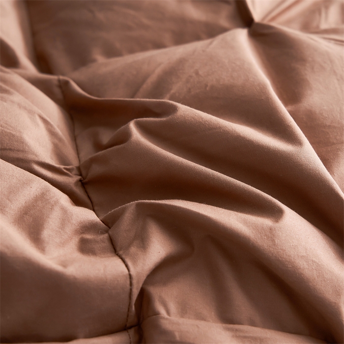 91家纺网 家纺一手货源 找家纺 呆头鹅羽绒工厂店 2025新款全棉羽丝绒扭花被 白鹅绒鸭绒被子被芯羽绒工厂店 咖色