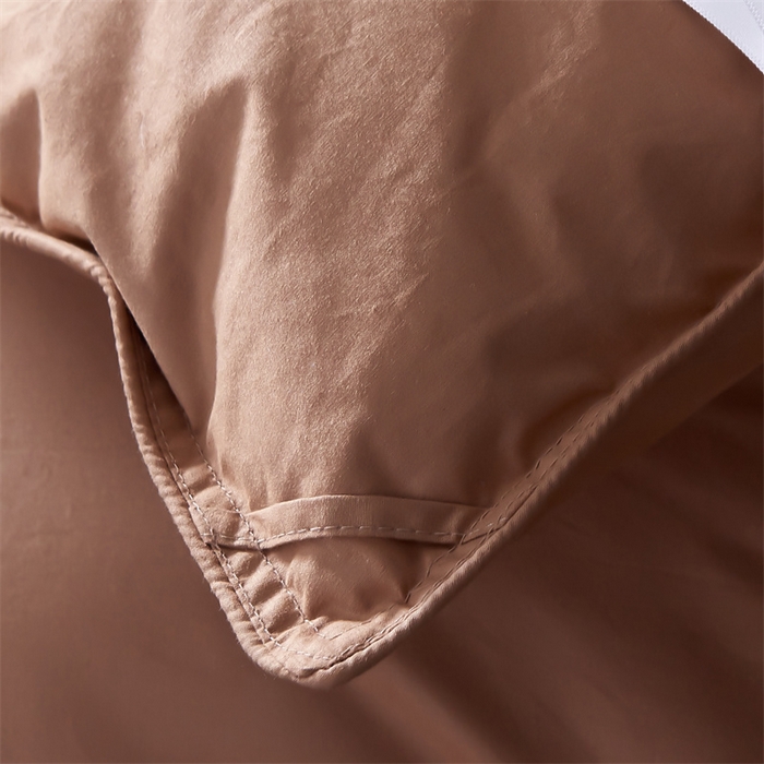 91家纺网 家纺一手货源 找家纺 呆头鹅羽绒工厂店 2025新款全棉羽丝绒标准被 白鹅绒鸭绒被子被芯羽绒工厂店 咖色