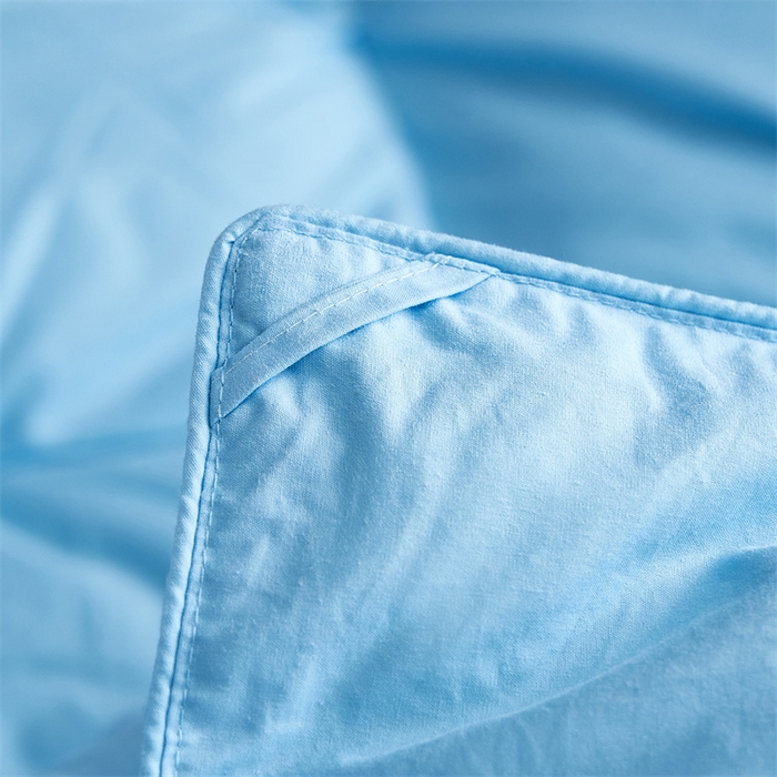 91家纺网 家纺一手货源 找家纺 呆头鹅羽绒工厂店 2025新款全棉羽丝绒扭花被 白鹅绒鸭绒被子被芯羽绒工厂店 蓝色