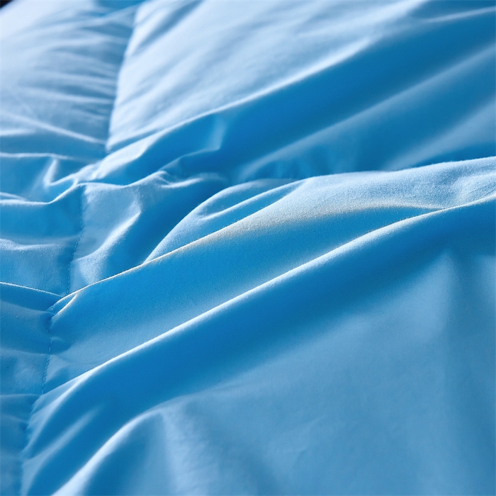 91家纺网 家纺一手货源 找家纺 呆头鹅羽绒工厂店 2025新款全棉羽丝绒标准被 白鹅绒鸭绒被子被芯羽绒工厂店 蓝色