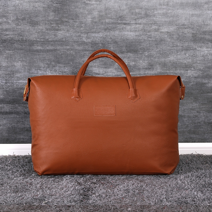 91家纺网 家纺一手货源 找家纺 呆头鹅羽绒工厂店 2025新款被子被芯手提袋 白鹅绒鸭绒被子被芯羽绒工厂店 皮革软包被子手提袋-咖色