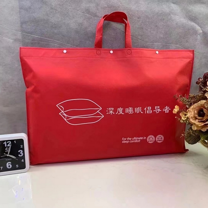呆頭鵝羽絨工廠店 2025新款枕芯手提袋 白鵝絨鴨絨被子被芯羽絨工廠店 純色枕芯手提袋-紅色