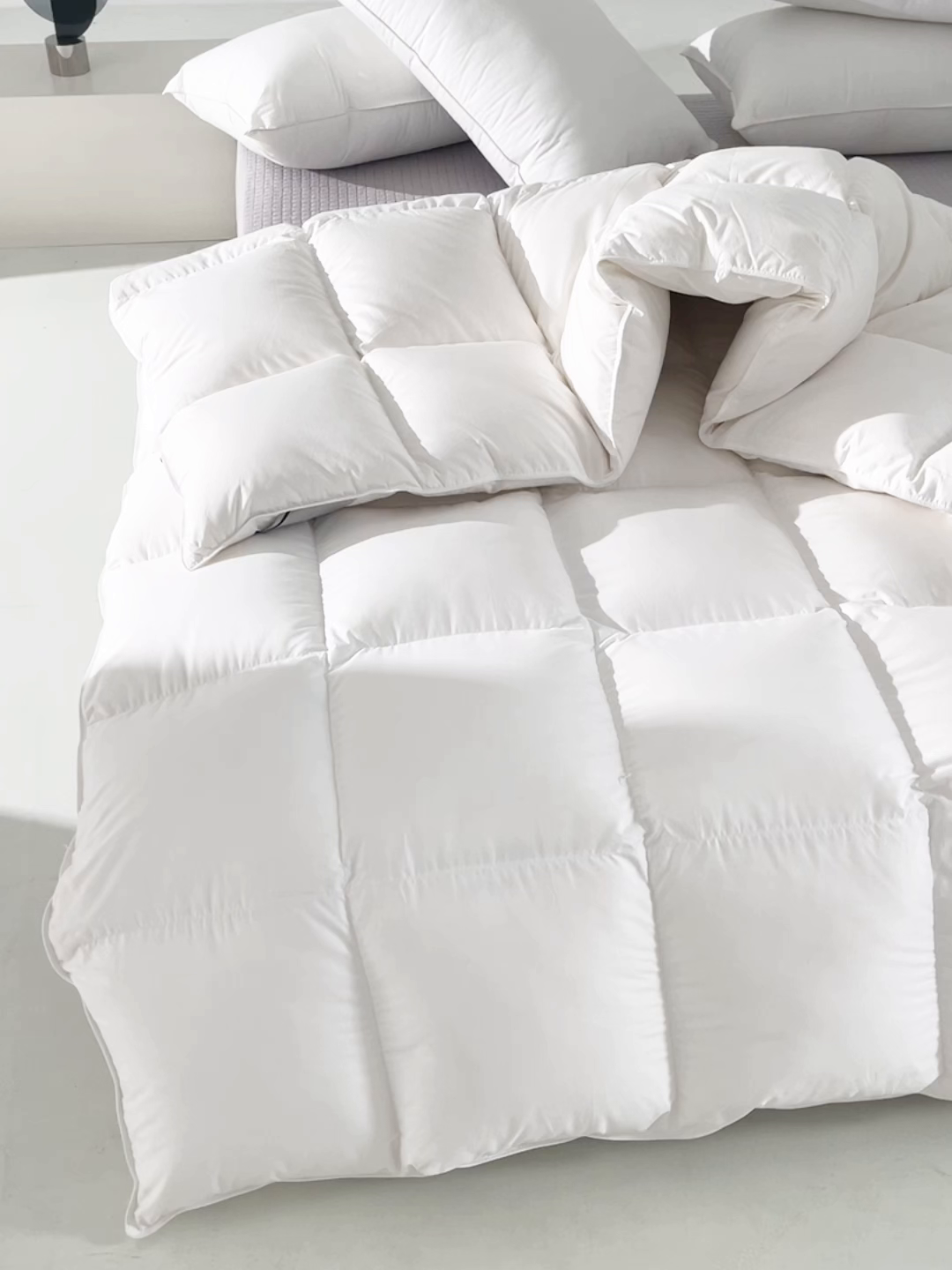 91家纺网 家纺一手货源 找家纺 （总）呆头鹅羽绒工厂店 2025新款100支柔赛丝单边羽绒被 白鹅绒鸭绒被子被芯羽绒工厂店