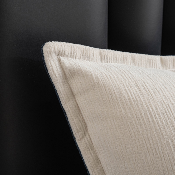 91家纺网 家纺一手货源 找家纺 美达人 2025新款雪尼尔组合靠背 云芙【墨蓝】亲肤雪尼尔