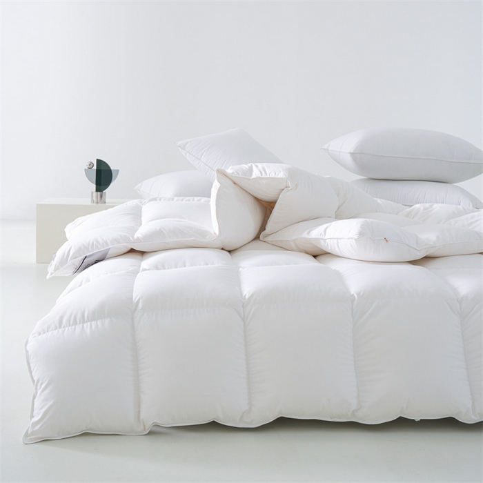 91家纺网 家纺一手货源 找家纺 （总）呆头鹅羽绒工厂店 2025新款100支柔赛丝单边羽绒被 白鹅绒鸭绒被子被芯羽绒工厂店