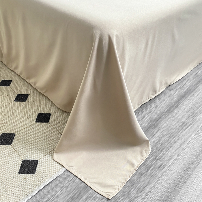 91家纺网 家纺一手货源 找家纺 雅阁尔家纺2025新款无印良品风棋盘格贴标四件套 棋盘格-棕