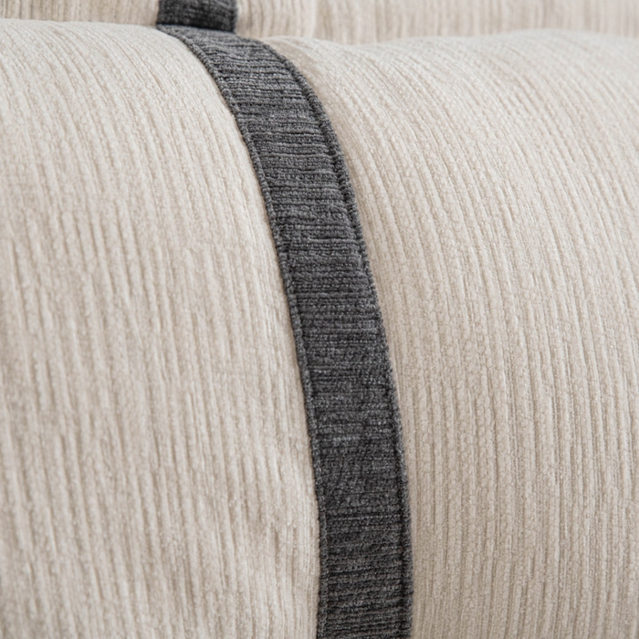 91家纺网 家纺一手货源 找家纺 美达人 2025新款雪尼尔组合靠背 云芙【炭黑】亲肤雪尼尔