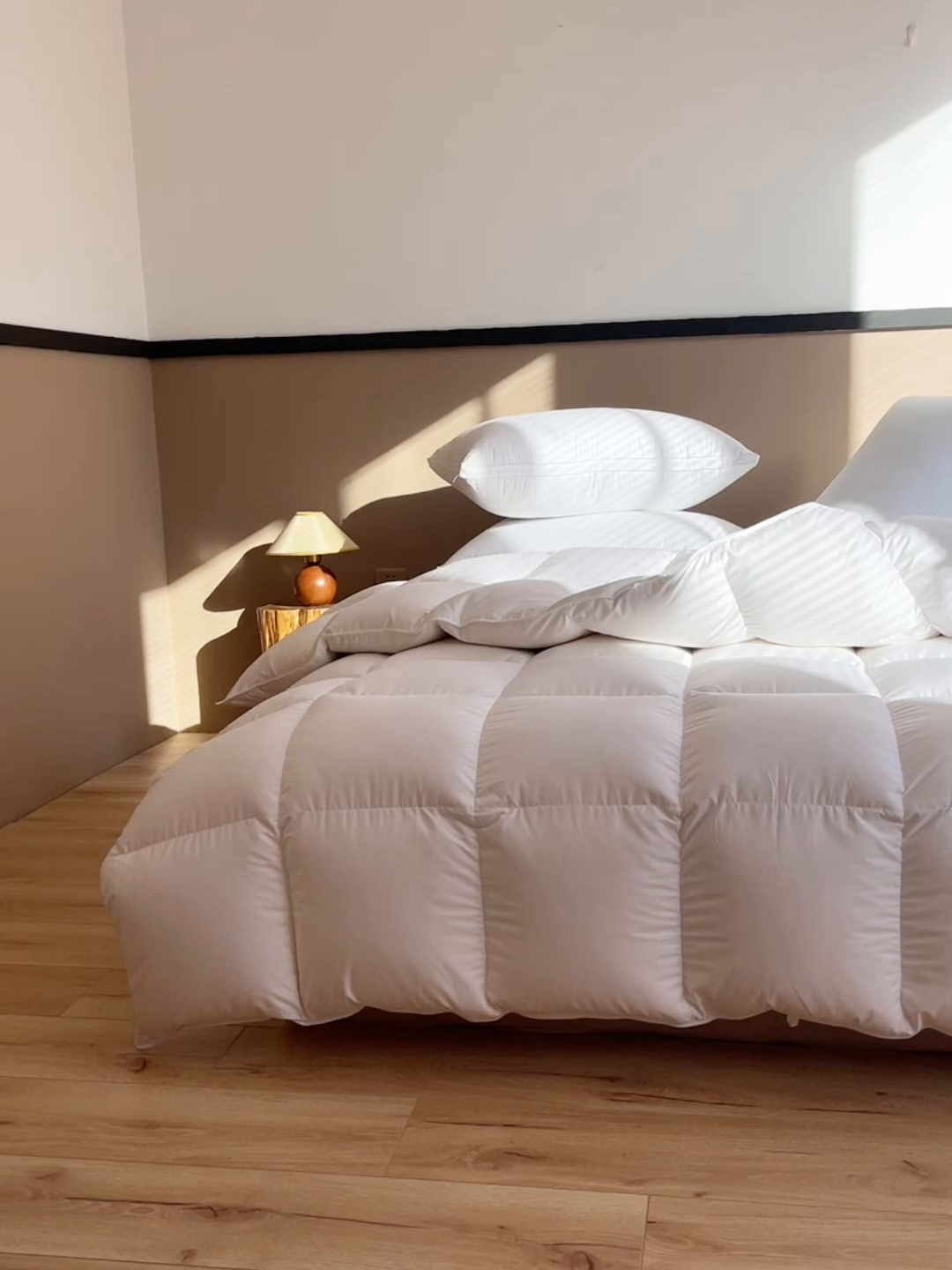 91家纺网 家纺一手货源 找家纺 （总）呆头鹅羽绒工厂店 2025新款全棉单边羽绒被 白鹅绒鸭绒被子被芯羽绒工厂店