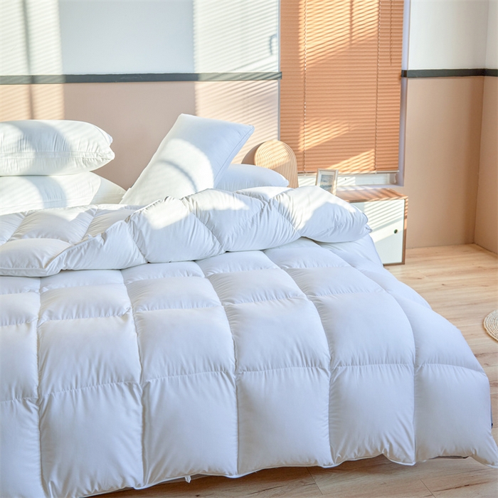 91家纺网 家纺一手货源 找家纺 （总）呆头鹅羽绒工厂店 2025新款全棉单边羽绒被 白鹅绒鸭绒被子被芯羽绒工厂店