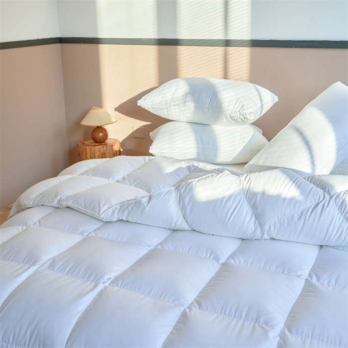 91家纺网 家纺一手货源 找家纺 （总）呆头鹅羽绒工厂店 2025新款全棉单边羽绒被 白鹅绒鸭绒被子被芯羽绒工厂店