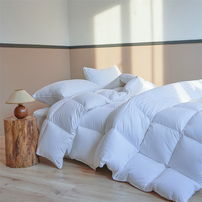 91家纺网 家纺一手货源 找家纺 （总）呆头鹅羽绒工厂店 2025新款全棉单边羽绒被 白鹅绒鸭绒被子被芯羽绒工厂店