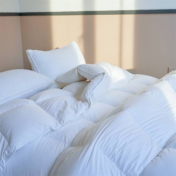 91家纺网 家纺一手货源 找家纺 （总）呆头鹅羽绒工厂店 2025新款全棉单边羽绒被 白鹅绒鸭绒被子被芯羽绒工厂店