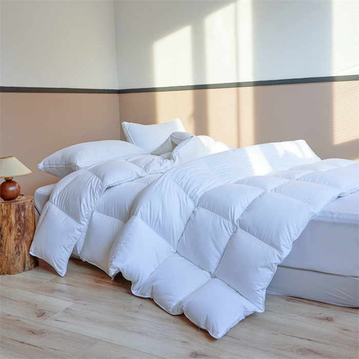 91家纺网 家纺一手货源 找家纺 （总）呆头鹅羽绒工厂店 2025新款全棉单边羽绒被 白鹅绒鸭绒被子被芯羽绒工厂店