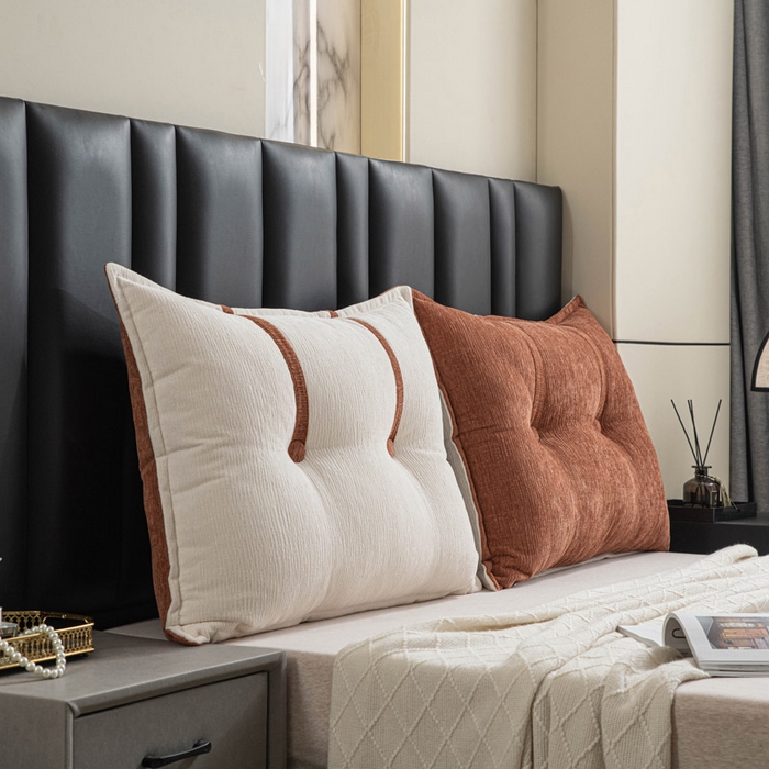 91家纺网 家纺一手货源 找家纺 美达人 2025新款雪尼尔组合靠背 云芙【云橙】亲肤雪尼尔