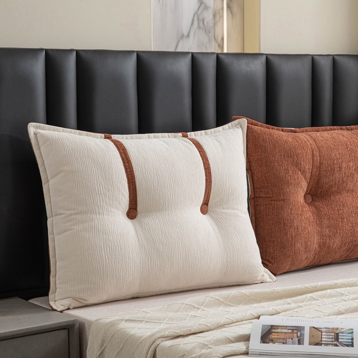 91家纺网 家纺一手货源 找家纺 美达人 2025新款雪尼尔组合靠背 云芙【云橙】亲肤雪尼尔