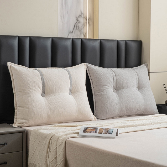 91家纺网 家纺一手货源 找家纺 美达人 2025新款雪尼尔组合靠背 云芙【银灰】亲肤雪尼尔