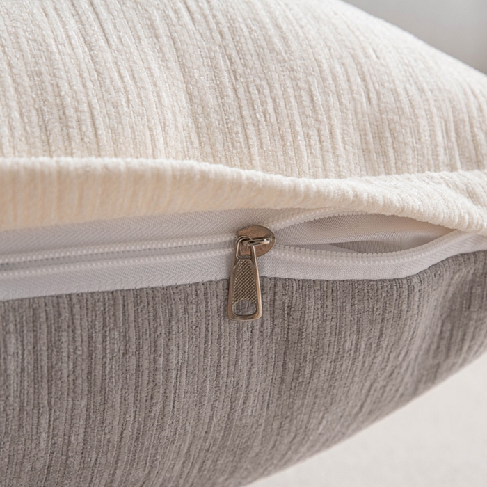 91家纺网 家纺一手货源 找家纺 美达人 2025新款雪尼尔组合靠背 云芙【银灰】亲肤雪尼尔