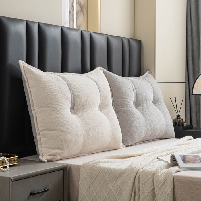 91家纺网 家纺一手货源 找家纺 美达人 2025新款雪尼尔组合靠背 云芙【银灰】亲肤雪尼尔