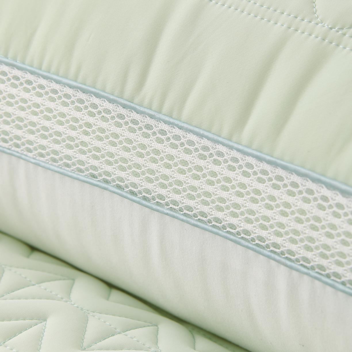 91家纺网 家纺一手货源 找家纺 卓昌枕芯 2025夏季新款冰丝凉感枕头枕芯 绿色 48*74cm1000g高枕一只