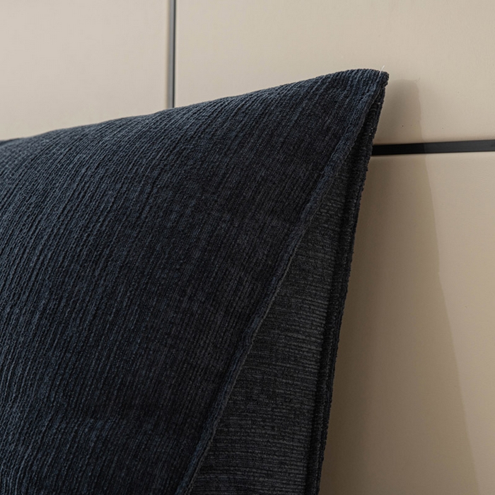 91家纺网 家纺一手货源 找家纺 美达人 2025新款雪尼尔三角靠背 法式-墨蓝【雪尼尔】