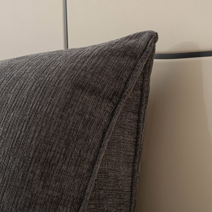 91家纺网 家纺一手货源 找家纺 美达人 2025新款雪尼尔三角靠背 法式-碳黑【雪尼尔】