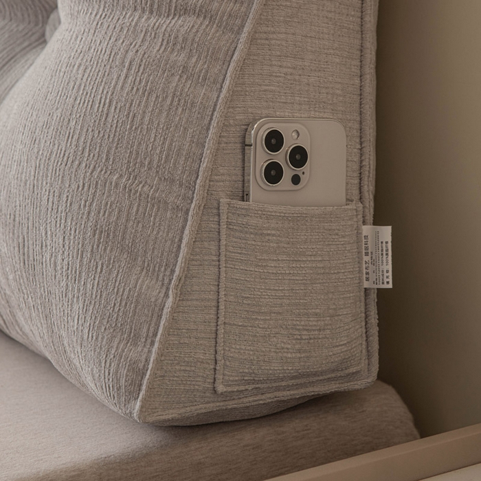 91家纺网 家纺一手货源 找家纺 美达人 2025新款雪尼尔三角靠背 法式-银灰【雪尼尔】