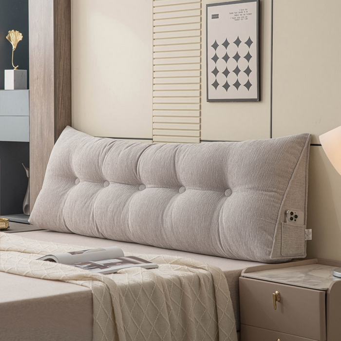 91家纺网 家纺一手货源 找家纺 美达人 2025新款雪尼尔三角靠背 法式-银灰【雪尼尔】