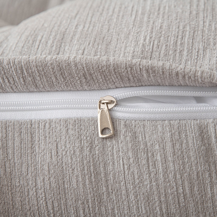 91家纺网 家纺一手货源 找家纺 美达人 2025新款雪尼尔三角靠背 法式-银灰【雪尼尔】