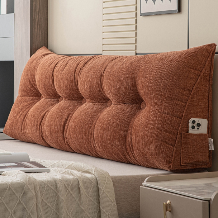 美达人 2025新款雪尼尔三角靠背 法式-云橙【雪尼尔】