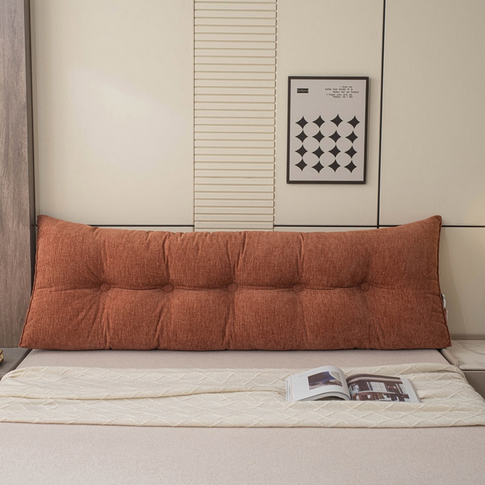 91家纺网 家纺一手货源 找家纺 美达人 2025新款雪尼尔三角靠背 法式-云橙【雪尼尔】