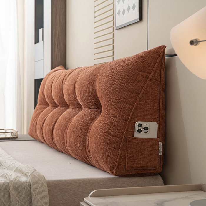 91家纺网 家纺一手货源 找家纺 美达人 2025新款雪尼尔三角靠背 法式-云橙【雪尼尔】