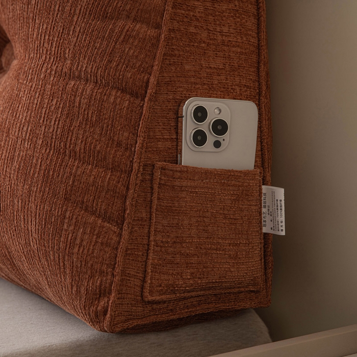 91家纺网 家纺一手货源 找家纺 美达人 2025新款雪尼尔三角靠背 法式-云橙【雪尼尔】