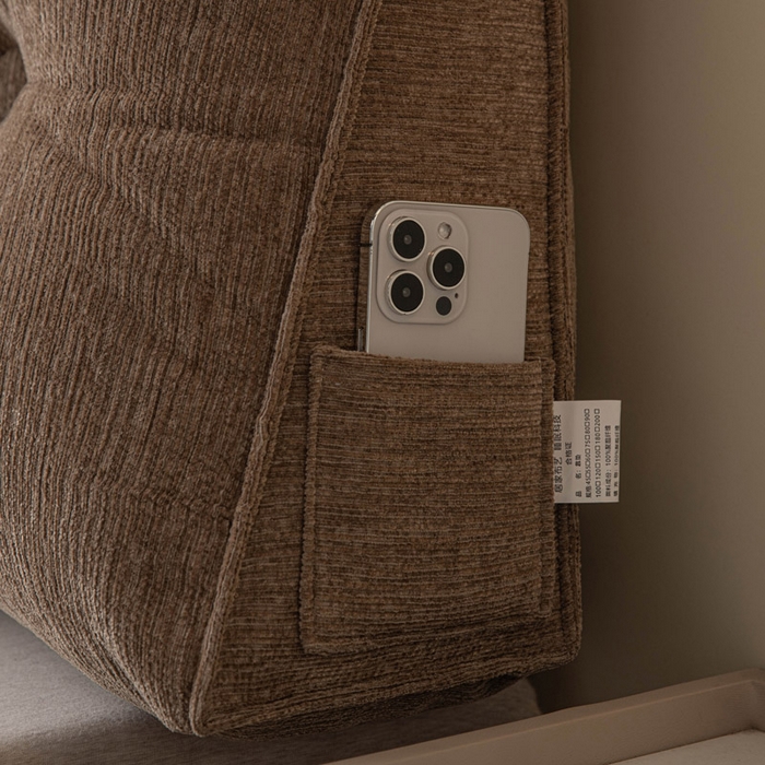 91家纺网 家纺一手货源 找家纺 美达人 2025新款雪尼尔三角靠背 法式-棕咖【雪尼尔】