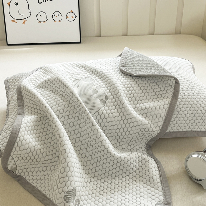 91家纺网 家纺一手货源 找家纺 芙绣家纺 2025新款A类凉感豆豆枕巾 卡皮巴拉-灰色 52*72cm/对