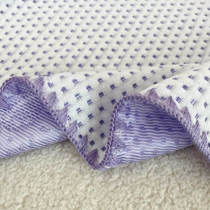 91家纺网 家纺一手货源 找家纺 芙绣家纺 2025新款A类凉感冰豆豆多功能盖毯 紫色