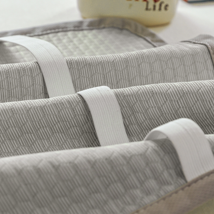 91家纺网 家纺一手货源 找家纺 芙绣家纺 2025新款A类凉感豆豆枕巾 小熊-灰色 52*72cm/只