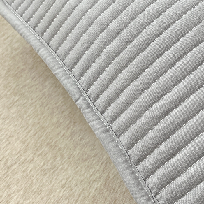 91家纺网 家纺一手货源 找家纺 芙绣家纺 2025新款A类防水绣花夹棉枕套 浅灰