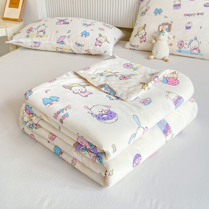 91家纺网 家纺一手货源 找家纺  （爆款花型 长期款 不断货）幼儿园宝宝婴儿被子儿童夏凉被牛奶针织棉夏凉被大豆被夏被空调被春秋被冬被 M系列--风车狗