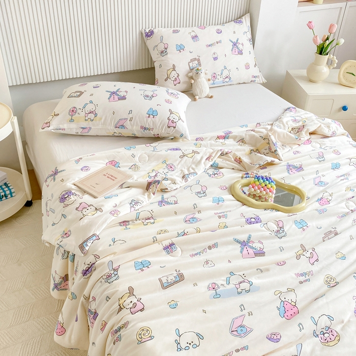 91家纺网 家纺一手货源 找家纺  （爆款花型 长期款 不断货）幼儿园宝宝婴儿被子儿童夏凉被牛奶针织棉夏凉被大豆被夏被空调被春秋被冬被 M系列--风车狗