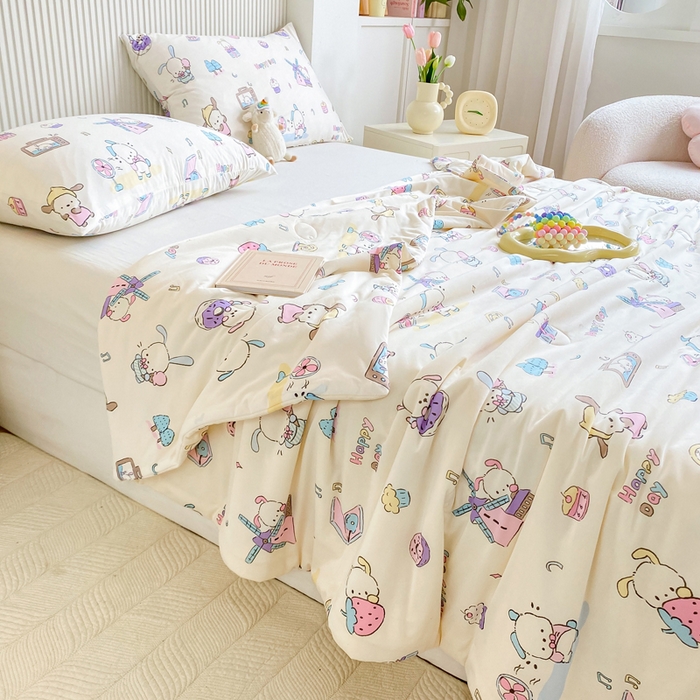 91家纺网 家纺一手货源 找家纺  （爆款花型 长期款 不断货）幼儿园宝宝婴儿被子儿童夏凉被牛奶针织棉夏凉被大豆被夏被空调被春秋被冬被 M系列--风车狗