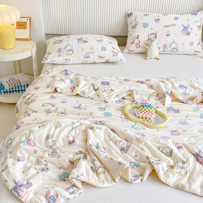 91家纺网 家纺一手货源 找家纺  （爆款花型 长期款 不断货）幼儿园宝宝婴儿被子儿童夏凉被牛奶针织棉夏凉被大豆被夏被空调被春秋被冬被 M系列--风车狗