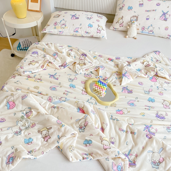 91家纺网 家纺一手货源 找家纺  （爆款花型 长期款 不断货）幼儿园宝宝婴儿被子儿童夏凉被牛奶针织棉夏凉被大豆被夏被空调被春秋被冬被 M系列--风车狗