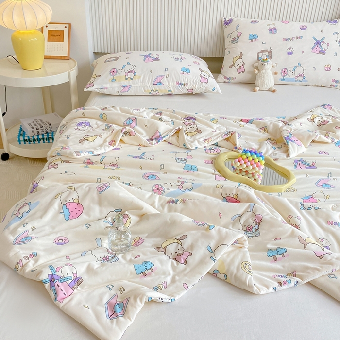 91家纺网 家纺一手货源 找家纺  （爆款花型 长期款 不断货）幼儿园宝宝婴儿被子儿童夏凉被牛奶针织棉夏凉被大豆被夏被空调被春秋被冬被 M系列--风车狗