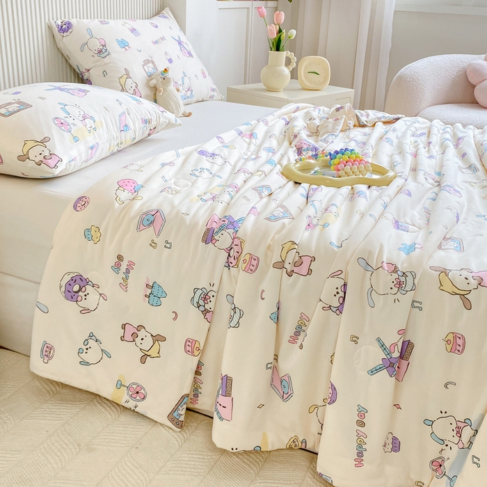 91家纺网 家纺一手货源 找家纺  （爆款花型 长期款 不断货）幼儿园宝宝婴儿被子儿童夏凉被牛奶针织棉夏凉被大豆被夏被空调被春秋被冬被 M系列--风车狗