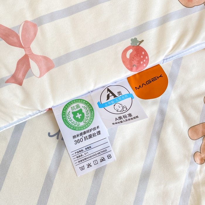 91家纺网 家纺一手货源 找家纺  （爆款花型 长期款 不断货）幼儿园宝宝婴儿被子儿童夏凉被牛奶针织棉夏凉被大豆被夏被空调被春秋被冬被 M系列--蝴蝶结熊