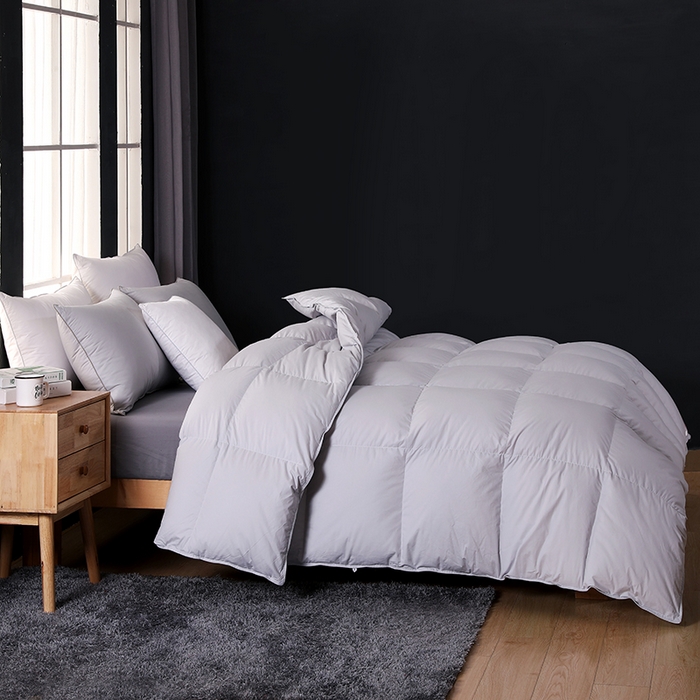 91家纺网 家纺一手货源 找家纺 （总）呆头鹅羽绒工厂店 2025新款全棉防羽布羽绒被-标准款 白鹅绒鸭绒被子被芯羽绒工厂店