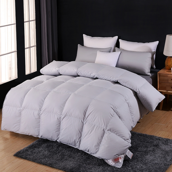 91家纺网 家纺一手货源 找家纺 （总）呆头鹅羽绒工厂店 2025新款全棉防羽布羽绒被-标准款 白鹅绒鸭绒被子被芯羽绒工厂店