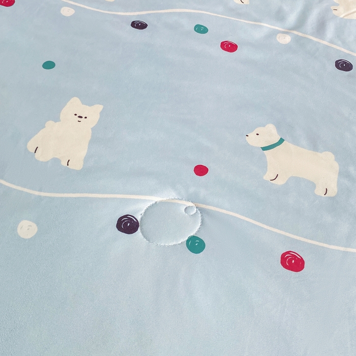 91家纺网 家纺一手货源 找家纺  （爆款花型 长期款 不断货）幼儿园宝宝婴儿被子儿童夏凉被牛奶针织棉夏凉被大豆被夏被空调被春秋被冬被 M系列--猫猫狗狗蓝