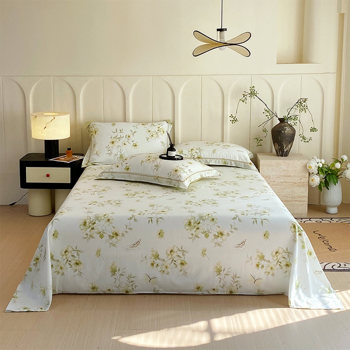 91家纺网 家纺一手货源 找家纺 （总）春皖家纺 2025春夏新款A类莱赛尔纤维印花A版单床单 床单单件-风格二